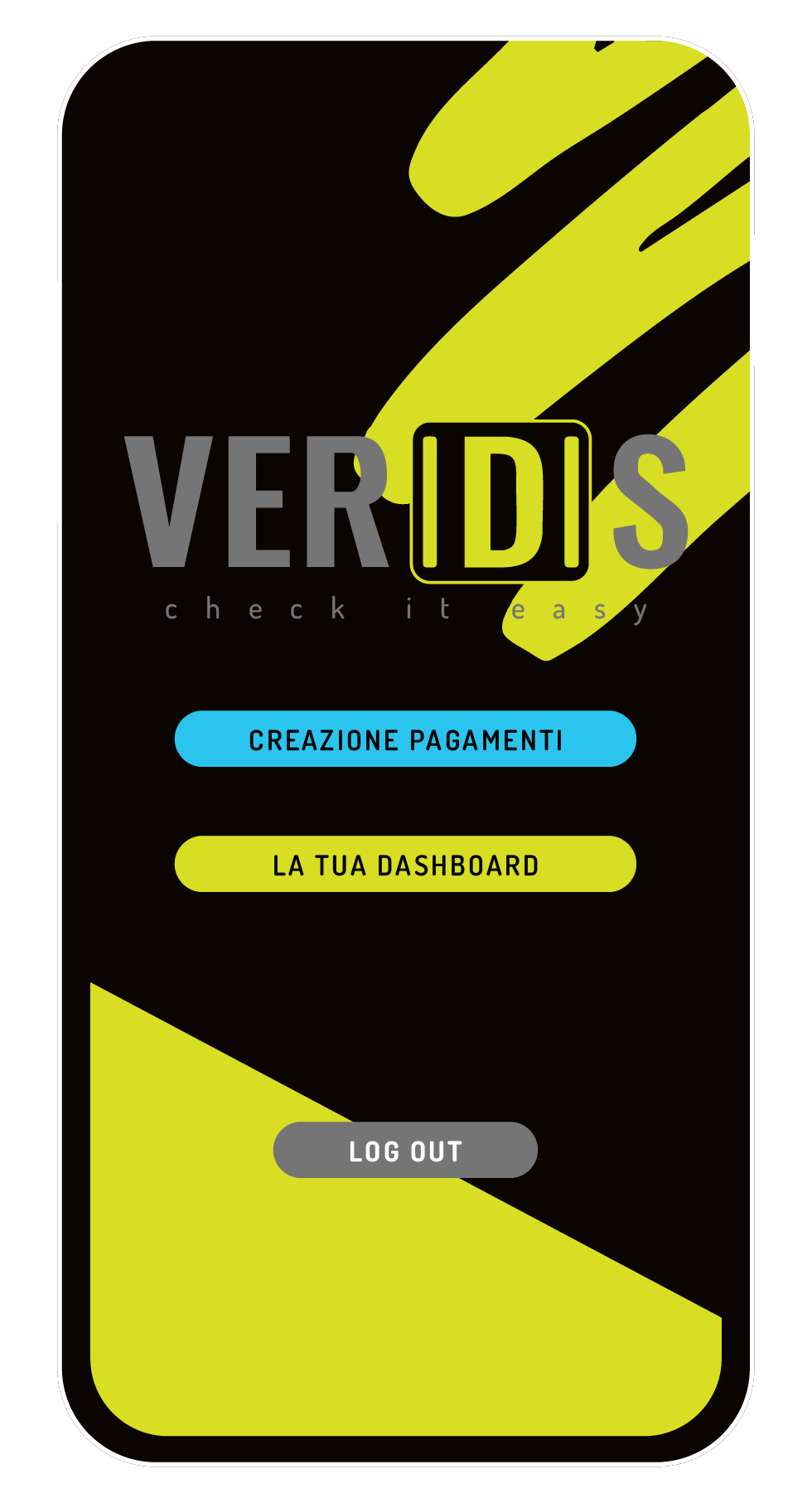 Uso di VERIDIS su Smartphone